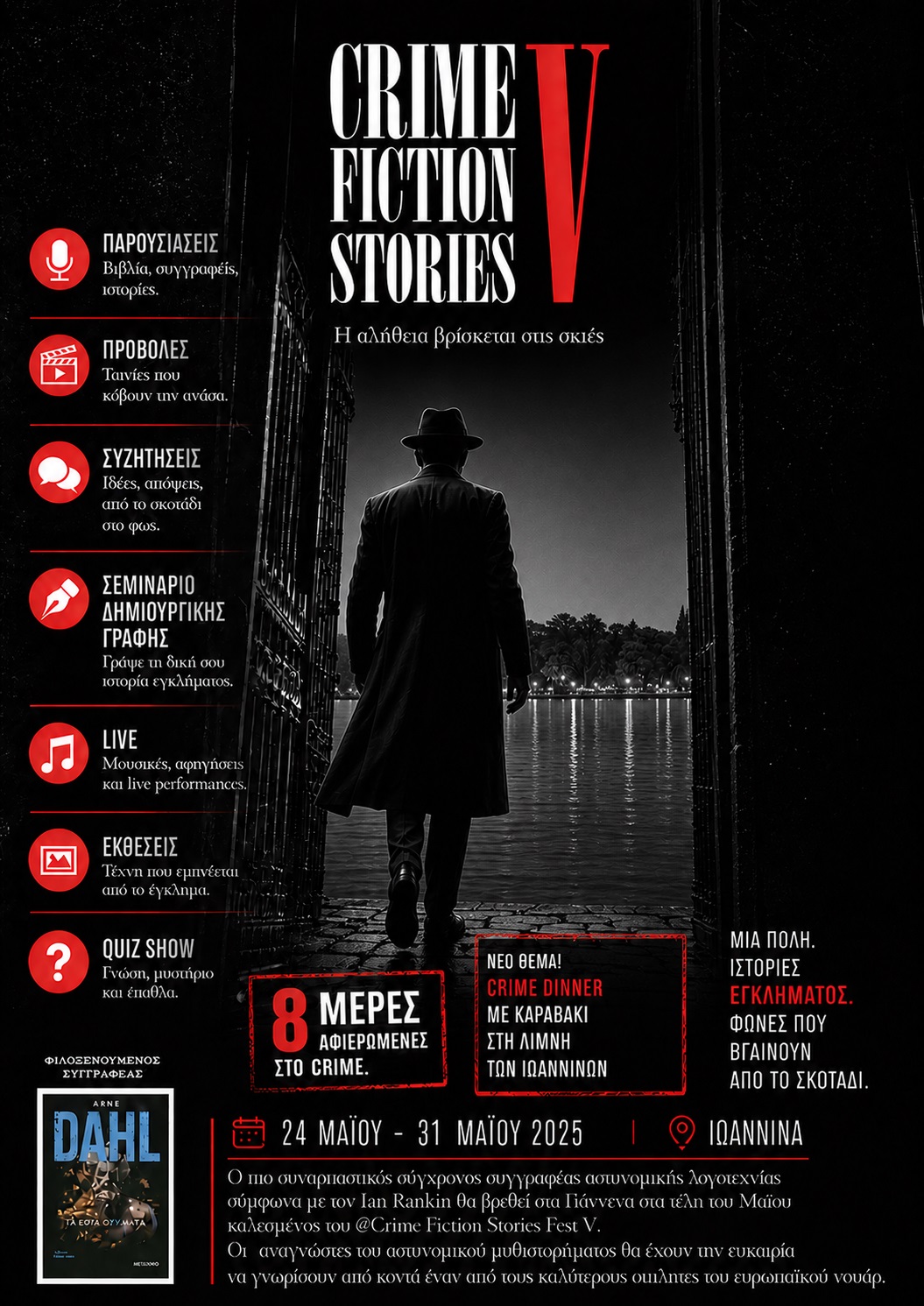 Crime Fiction Stories V: Πέντε μέρες «εγκλημάτων» στα Ιωάννινα